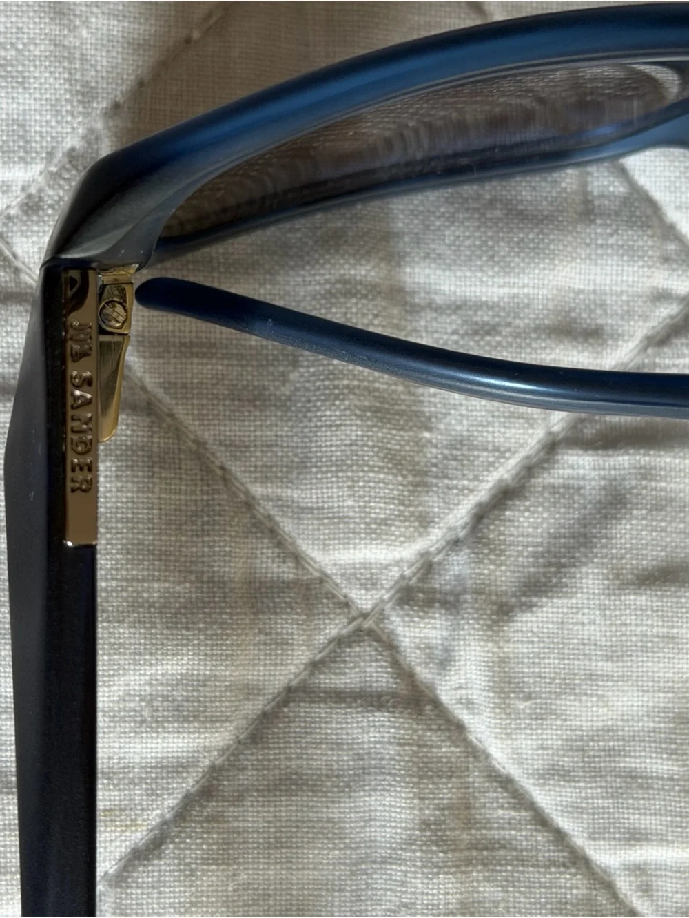 Jil Sander Blue Matte Finish Sunglasses